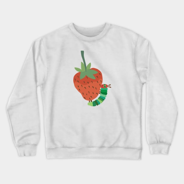 The very hungry caterpillar - Strawberry Crewneck Sweatshirt by FoxtrotDesigns